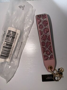 Victoria's Secret Pink Jeweled Strap Key & Card Holder
